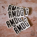 AMDG Sticker | Ad Majorem Dei Gloriam Catholic  Sticker | catholic black and white faith sticker for laptop, tumbler, car | vinyl decal