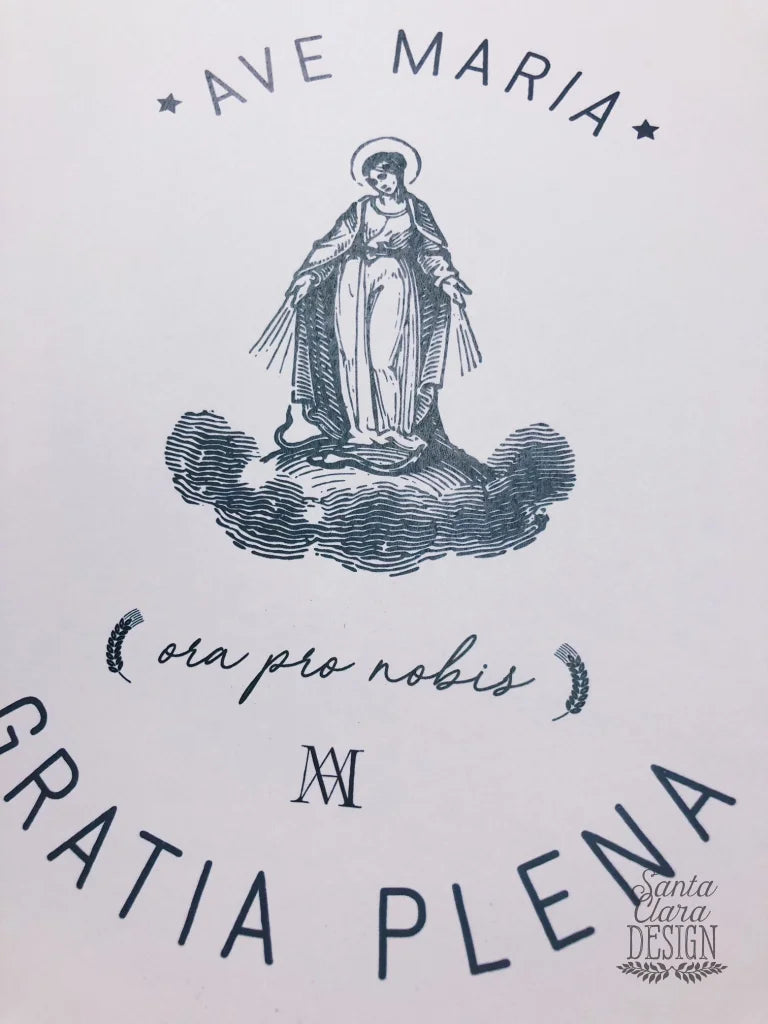 Ave Maria Catholic Art Print, Confirmation Gift, Hail Mary Print, Catholic Wall Art, Graduation Gift, First Communion, Wedding, Catholic Mom