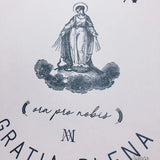 Ave Maria Catholic Art Print, Confirmation Gift, Hail Mary Print, Catholic Wall Art, Graduation Gift, First Communion, Wedding, Catholic Mom