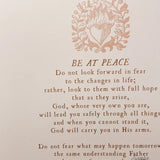 Be At Peace Prayer Of St. Francis De Sales Art Print Bestsellers