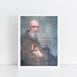 Blessed Solanus Casey Print "Thank God ahead of time" Catholic Art, Saint Quote, Confirmation Gift, Catholic Print