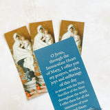 Catholic Bookmark Set of 6, Assorted Multi-Pack, 6 unique bookmarks, 2-sided, reading Catholic, gift pack, prayer card, holy card