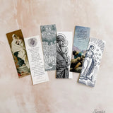 Catholic Bookmark Set of 6, Assorted Multi-Pack, 6 unique bookmarks, 2-sided, reading Catholic, gift pack, prayer card, holy card