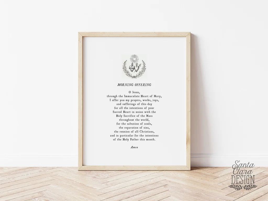 Catholic Morning Offering Prayer Print Art Bestsellers