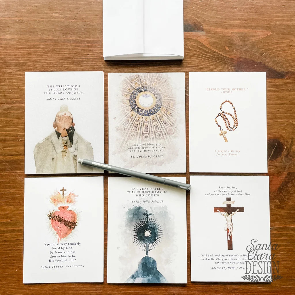 Catholic Priest Notecard Set Package Of 6