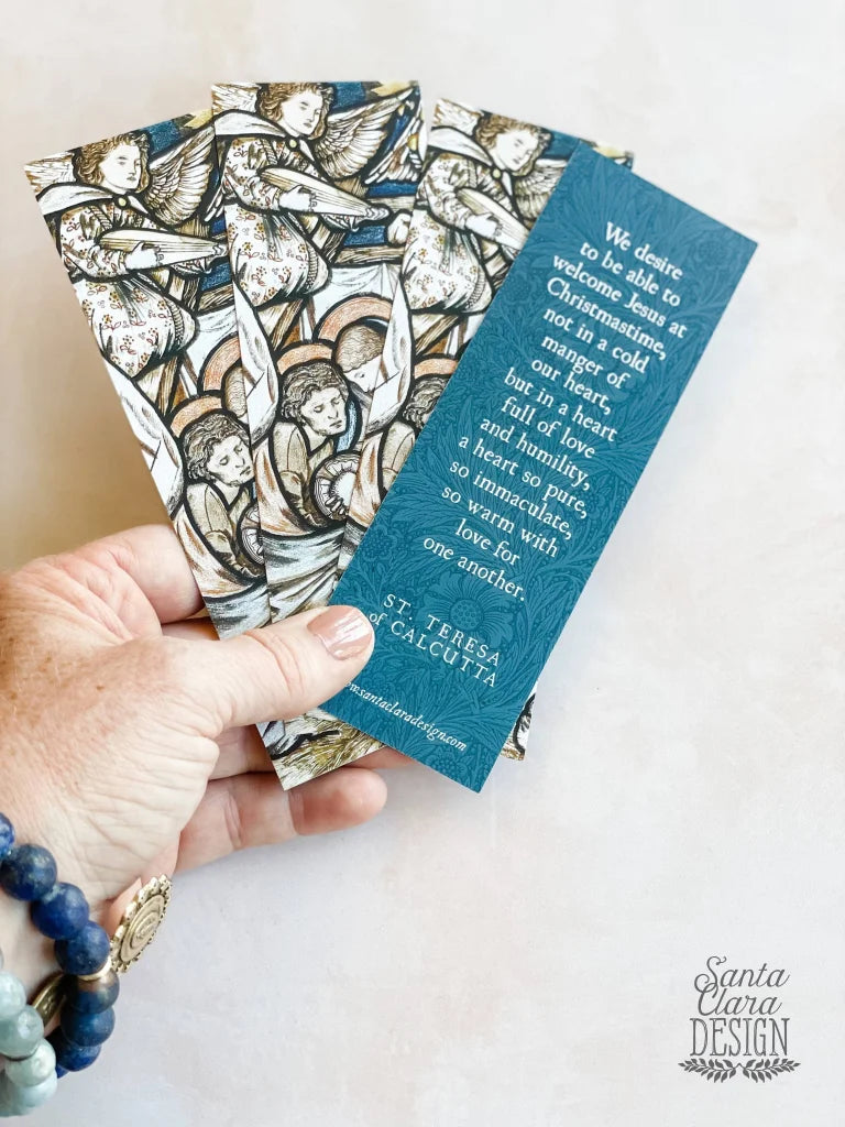 Christmas Advent Bookmark, 2-sided, St. Teresa of Calcutta prayer, Catholic bookmark, stocking stuffer, bookish Catholic, St Nicholas gift