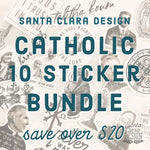 Discount 10 Sticker Bundle: Any 10 stickers, Catholic sticker, catholic stickers, catholic decals, laptop, yeti, catholic vinyl, auto decal