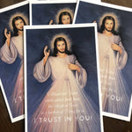 Divine Mercy Print &quot;Jesus I Trust in You&quot; Catholic Saint Quote, Confirmation Gift, Catholic Print, Wall Art, Saint Print, Catholic, Faustina