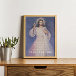 Divine Mercy Print &quot;Jesus I Trust in You&quot; Catholic Saint Quote, Confirmation Gift, Catholic Print, Wall Art, Saint Print, Catholic, Faustina