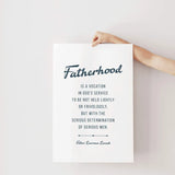 Fatherhood quote print, Fr. Lovasik Father&#39;s Day, gift for him, dad birthday, fathers day, wedding gift dad, prayer for dad, Catholic Dad