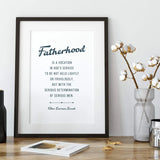 Fatherhood quote print, Fr. Lovasik Father&#39;s Day, gift for him, dad birthday, fathers day, wedding gift dad, prayer for dad, Catholic Dad