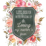 George Eliot Mother&#39;s Day Quote Print &quot;I woke up...&quot; Art print for mom, gift for her, mom birthday give, Quote are, loveing my mother&#39;s face