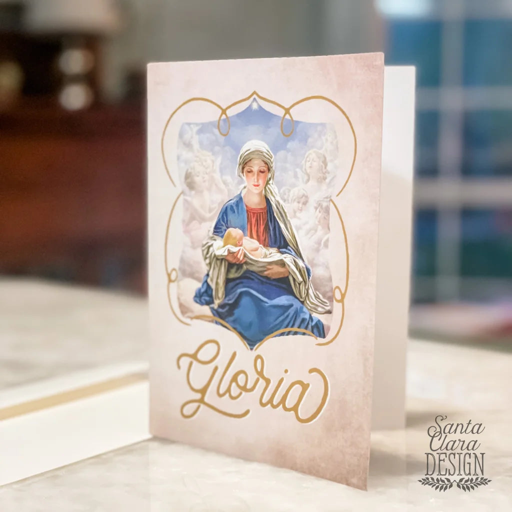 Gloria Madonna And Child Greeting Card Envelope Set - Set Of 10 Folded Cards