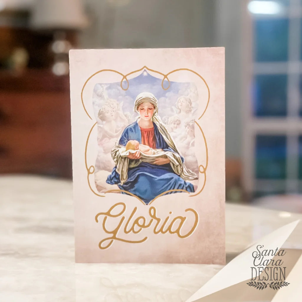 Gloria Madonna And Child Greeting Card Envelope Set - Set Of 10 Folded Cards