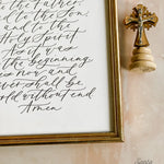 Glory Be Prayer Art Print