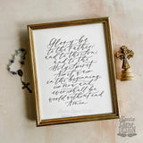 Glory Be Prayer Art Print