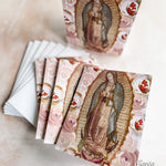 Guadalupe Notecard Set of 6 or 12 cards + envelopes - A2 side Catholic cards - Marian Catholic stationery for her, catholic gifts