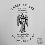 Guardian Angel Prayer Print | Catholic Print | Baby and Child Blessing Room Art