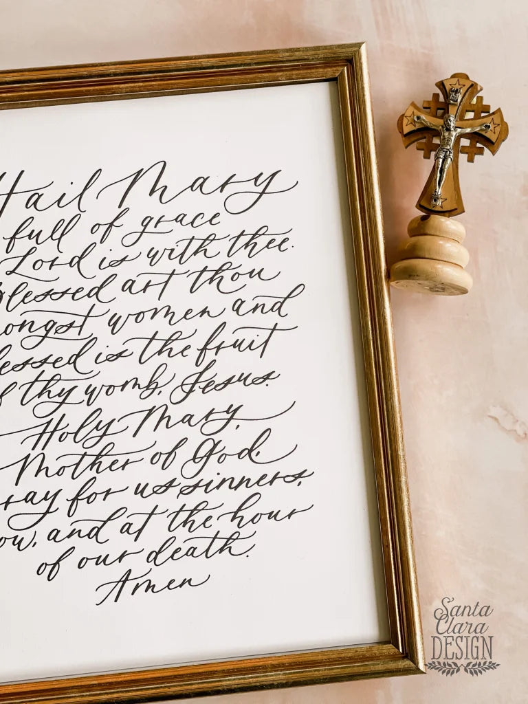 Hail Mary Prayer Art Print