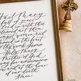 Hail Mary Prayer Art Print