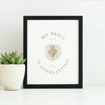 His Mercy is Everlasting Print | Divine Mercy art | Saint Quote, Confirmation Gift, Catholic Print, Saint Print, Sacred Heart, St. Faustina