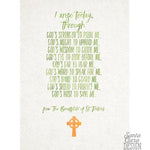 Irish Blessing Quote, &quot;I Arise Today&quot;, St. Patrick Breastplate, Irish quote, Irish blessing, 8x10 & 5x7, St. Patrick, Irish Gift