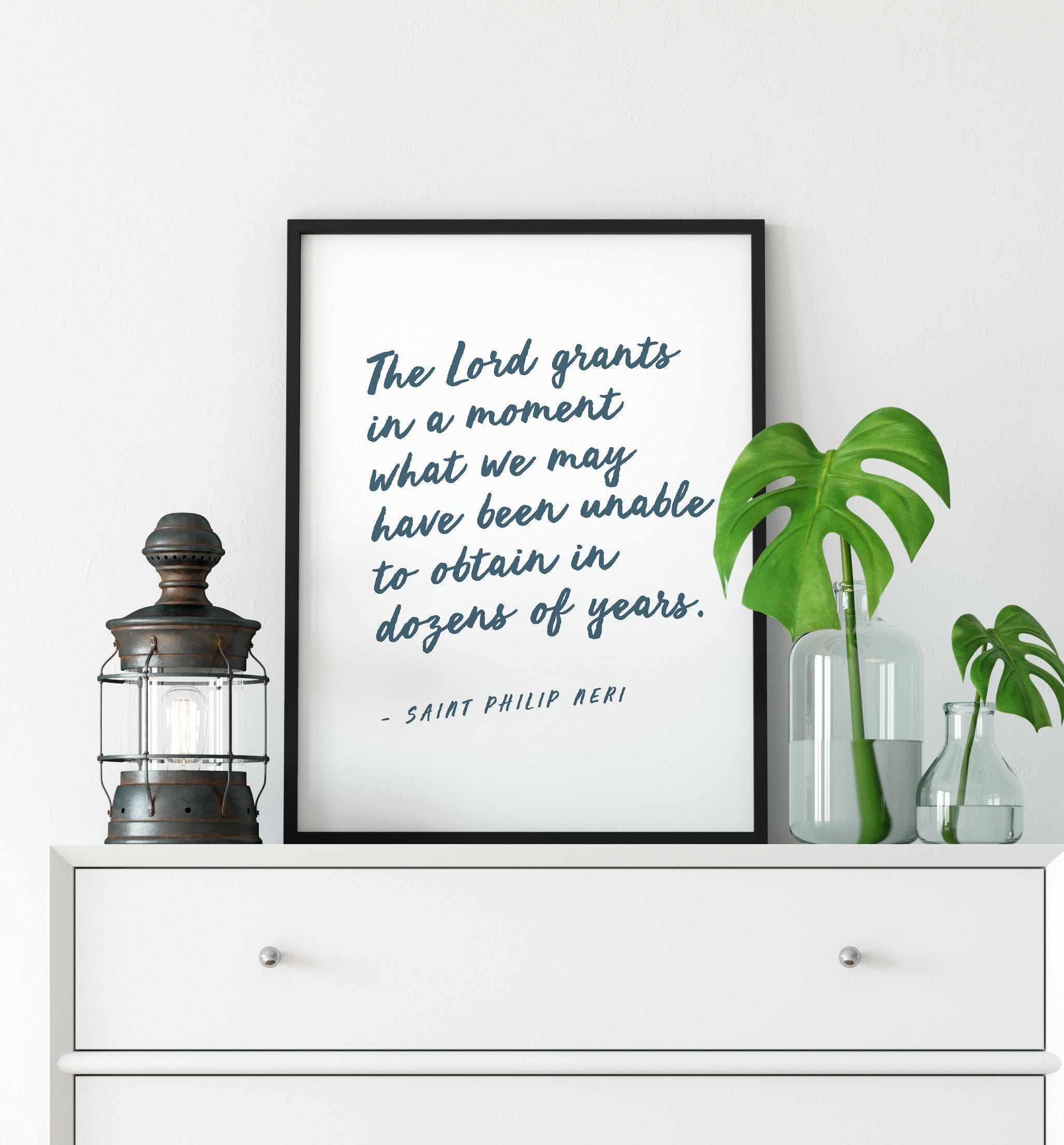 St. Philip Neri "The Lord Grants in a Moment" Art Print