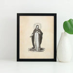 Jesus "I Am With You Always" Catholic print, Christian Art, Religious Faith Print, prayer poster decor, home altar print, prayer art