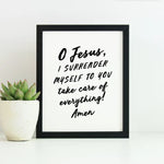 Jesus I Surrender Novena Prayer Print Art