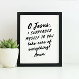 Jesus I Surrender Novena Prayer Print Art