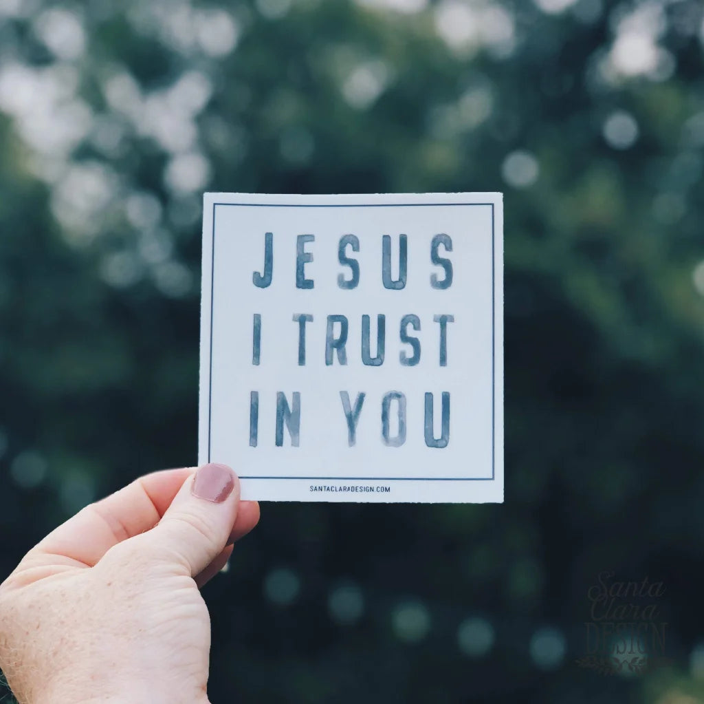 Jesus I Trust in You Vinyl Decal | Catholic Vinyl Sticker | indoor outdoor use | tumbler decal | laptop decal | car decal | divine mercy