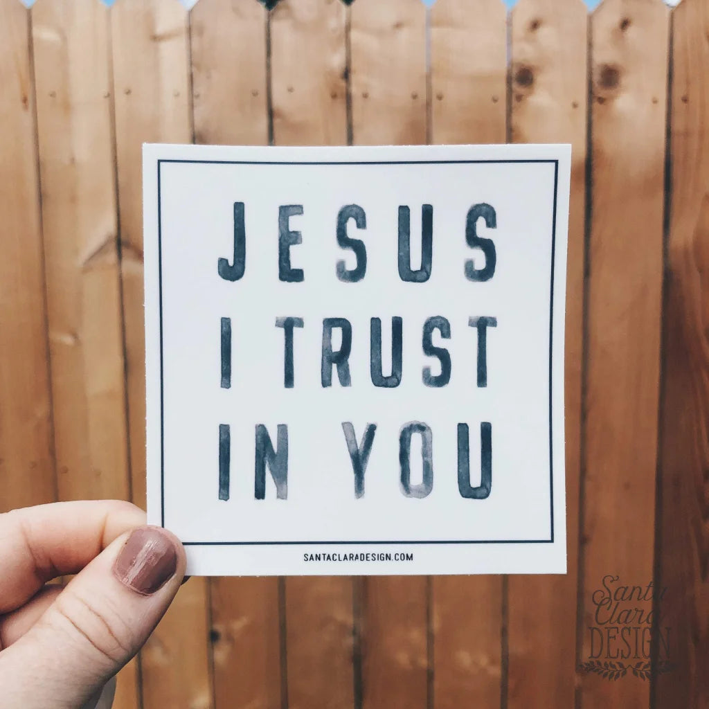 Jesus I Trust in You Vinyl Decal | Catholic Vinyl Sticker | indoor outdoor use | tumbler decal | laptop decal | car decal | divine mercy