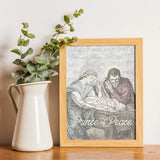 Jesus, Mary and Joseph Nativity Art Print | Christmas Advent Catholic Poster | Marian Decor | Blessed Mother & Christ Child