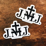 JMJ Sticker | Catholic  Sticker | Jesus, Mary and Joseph sticker for laptop, tumbler, car | vinyl decal