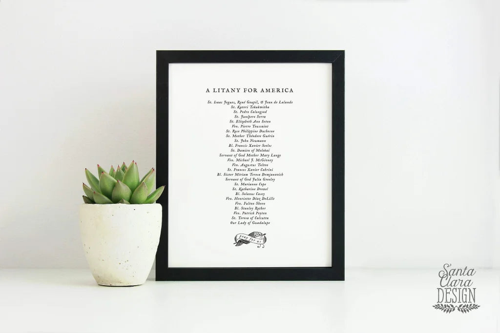 PRINTABLE Litany of saints for America, Family Litany, Catholic printable litany, prayer, confirmation gift, prayer print, download