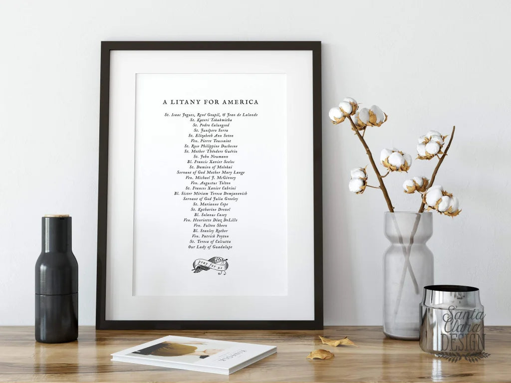 PRINTABLE Litany of saints for America, Family Litany, Catholic printable litany, prayer, confirmation gift, prayer print, download