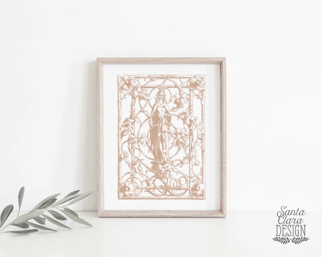 Mary Gate Of Heaven Art Print 8X10 / Blush Art Print