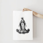 Mary the Blessed Mother Catholic Art Print, Confirmation Gift, Hail Mary Print, Catholic Art, First Communion, Marian consecration, Our Lady