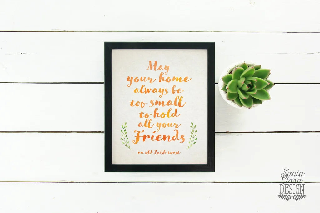 May Your Home Always Be Too Small Irish Toast, St. Patricks Day, Catholic art, Irish Print, Catholic, House blessing, Housewarming gift