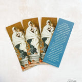 Morning Offering Mary Bookmark Set, Marian 2-sided bible prayer bookmark, Catholic book club gift, stocking stuffer, bookish, St Nicholas