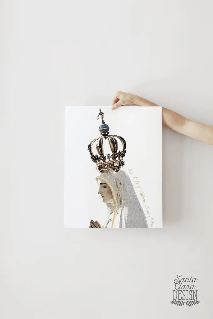 Our Lady of Fatima Catholic Art Print, Marian Art, Catholic Gift, Catholic Art, Catholic Gift, Mary Print, Lent art, Lenten print