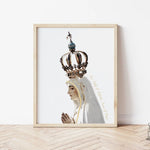 Our Lady of Fatima Catholic Art Print, Marian Art, Catholic Gift, Catholic Art, Catholic Gift, Mary Print, Lent art, Lenten print