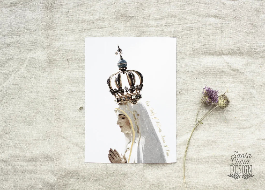 Our Lady of Fatima Catholic Art Print, Marian Art, Catholic Gift, Catholic Art, Catholic Gift, Mary Print, Lent art, Lenten print