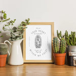 Our Lady of Guadalupe and St. Juan Diego &quot;Let not your heart be disturbed&quot; print, mother&#39;s day print, catholic print, Blessed Mother, Marian