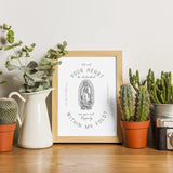 Our Lady of Guadalupe and St. Juan Diego &quot;Let not your heart be disturbed&quot; print, mother&#39;s day print, catholic print, Blessed Mother, Marian