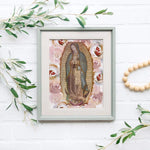 Our Lady of Guadalupe Roses Art Print, Catholic Art, Catholic Gift, Catholic Print, Marian Art, Heart of Mary, Mary Print, Catholic Wall Art