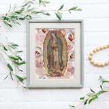 Our Lady of Guadalupe Roses Art Print, Catholic Art, Catholic Gift, Catholic Print, Marian Art, Heart of Mary, Mary Print, Catholic Wall Art