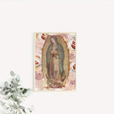 Our Lady of Guadalupe Roses Art Print, Catholic Art, Catholic Gift, Catholic Print, Marian Art, Heart of Mary, Mary Print, Catholic Wall Art