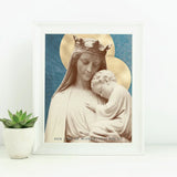 Our Lady Seat of Wisdom Catholic Art Print, Mary print, Marian print, catholic print, Blessed Mother, Marian poster, Mary, catholic art