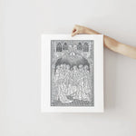 Pentecost Art Print, Upper Room Descent of the Holy Spirit vintage print, Holy Spirit art print, Catholic wall art, Catholic inspiration